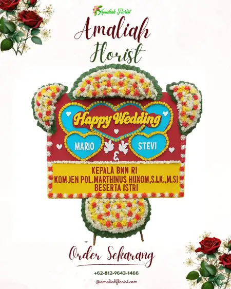 Papan Bunga Pernikahan Beran